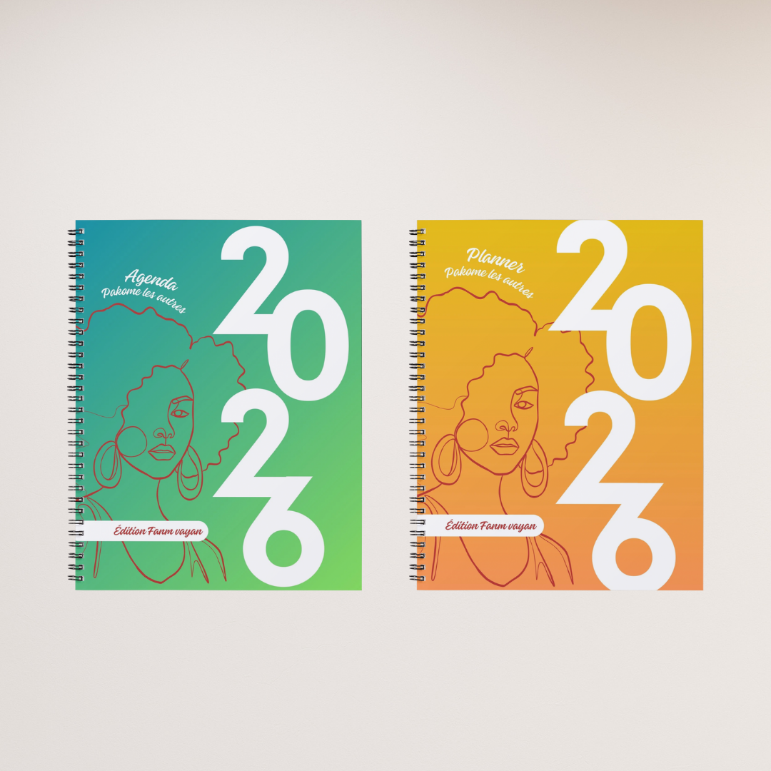 Pack Agenda et Planner Pakome les autres 2026 - Edition Fanm vayan