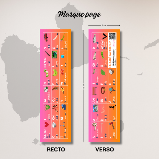Pack Découverte marque-page – 3 alphabets créoles | Guadeloupe, Martinique, Guyane